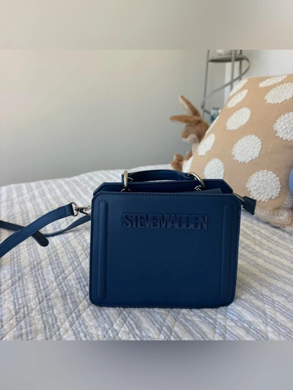 Steve Madden Blue Leather Crossbody Purse